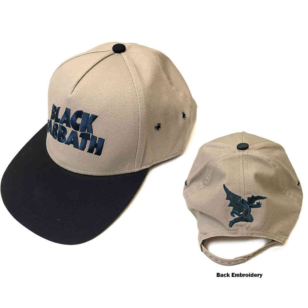 Black Sabbath - Wavy Logo Snapback Pet - Creme/Zwart